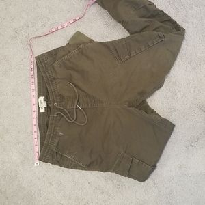 Army green cargo joggers